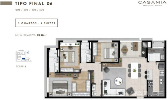 Apartamento 3 quartos à venda no Bigorrilho