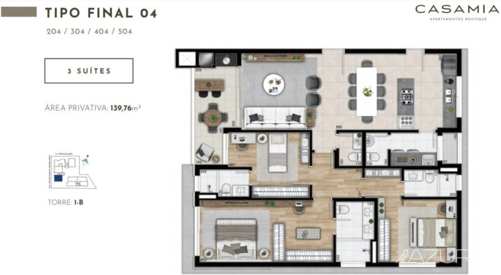 Apartamento com 3 quartos á venda no Bigorrilho