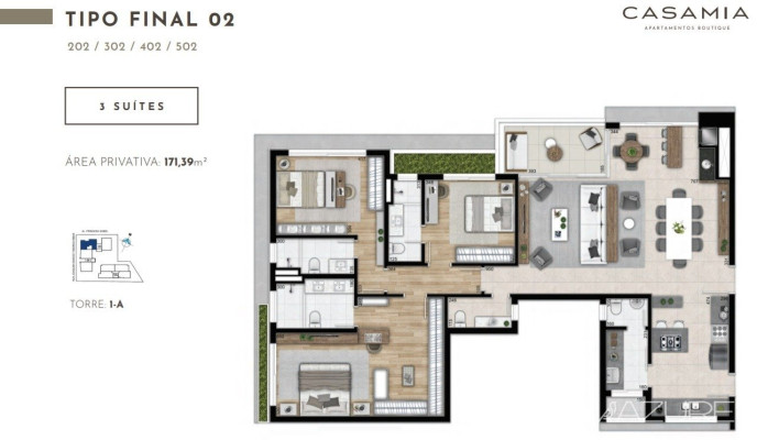 Apartamento com 3 quartos á venda no Bigorrilho