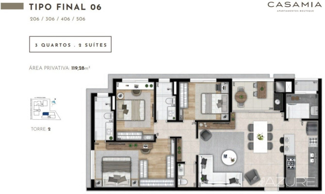 Apartamento com 3 quartos á venda no Bigorrilho