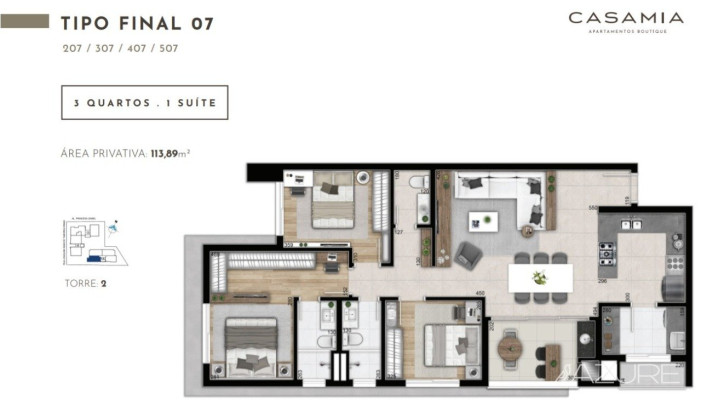 Apartamento com 3 quartos á venda no Bigorrilho